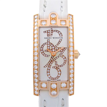 HARRY WINSTON Avenue C Mini Wrist Watch AVCQHM16 Quartz 18KPG Gold Used Women