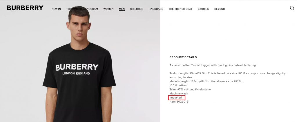 Is Burberry Made In China