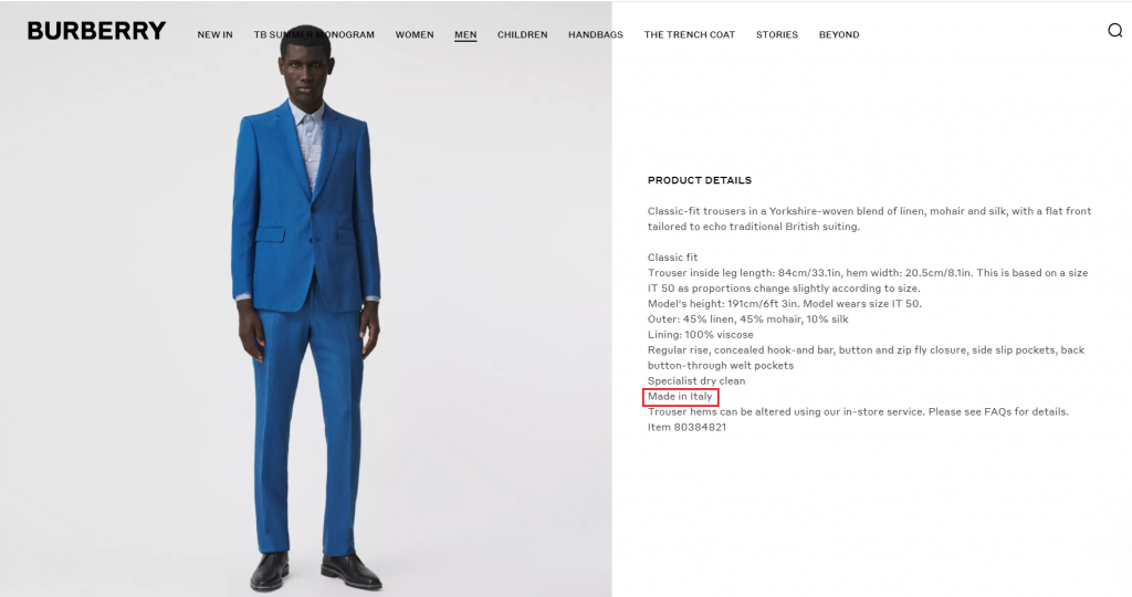 Is Burberry Made In Italy