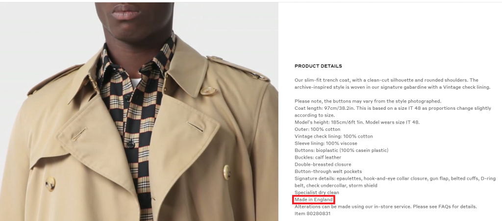 Is Burberry Made In The UK