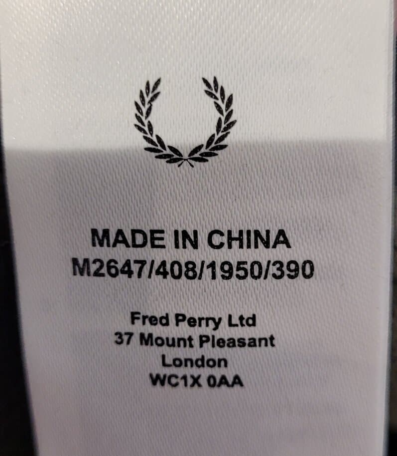 Is Fred Perry Made In China