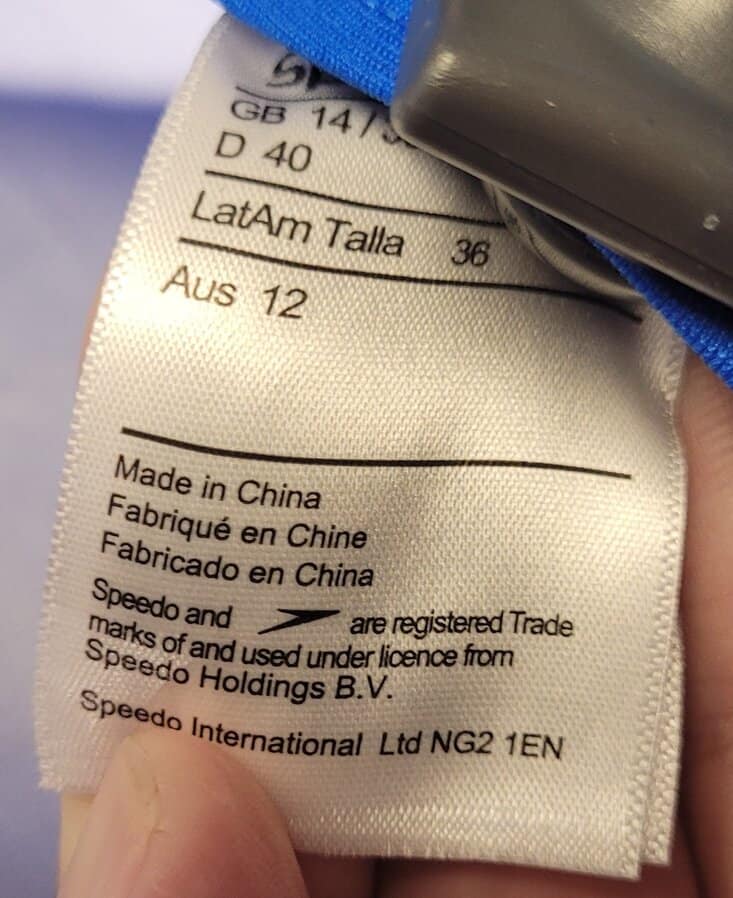 Is Speedo Manufactured In China