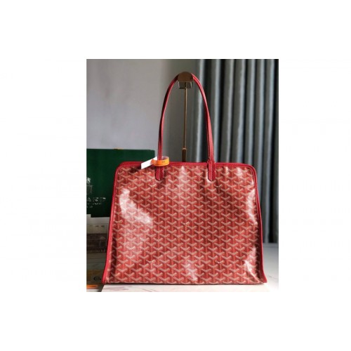 Goyard Hardy PM bag in Red Goyardine Canvas and Decize Taurillon Leather Goyard Hardy PM bag in Red Goyardine Canvas and Decize Taurillon Leather