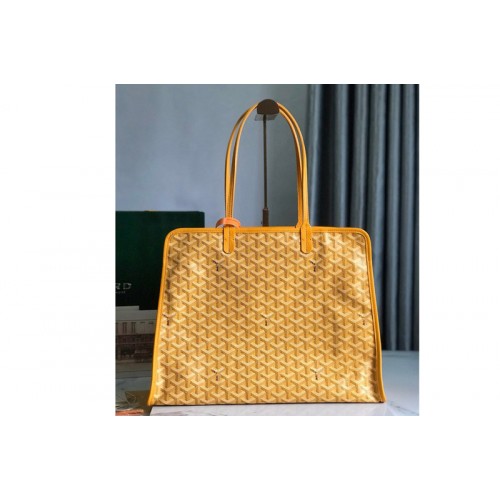 Goyard Hardy PM bag in Yellow Goyardine Canvas and Decize Taurillon Leather Goyard Hardy PM bag in Yellow Goyardine Canvas and Decize Taurillon Leather