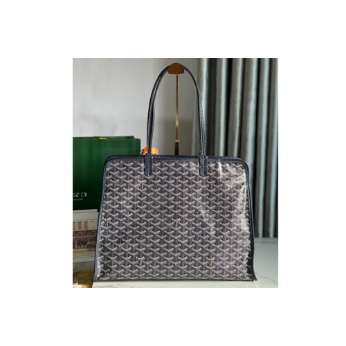 Goyard Hardy PM bag in Navy Blue Goyardine Canvas and Decize Taurillon Leather Goyard Hardy PM bag in Navy Blue Goyardine Canvas and Decize Taurillon Leather