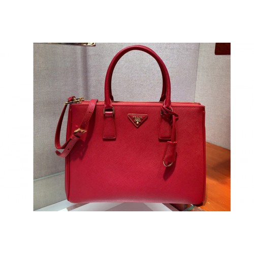 Prada 1BA274 Galleria Medium Saffiano Leather Bags Red Saffiano Leather