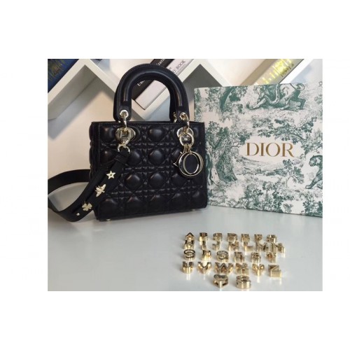Dior M0538 My ABCDior Lambskin Bags Black Lambskin Leather