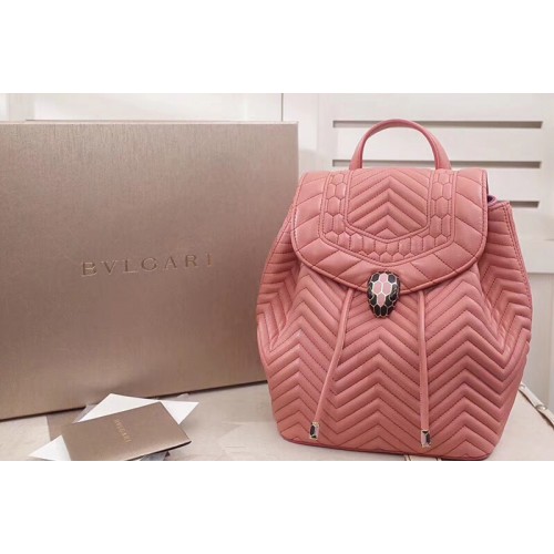 Bvlgari Serpenti Forever Backpack Pink Nappa Leather