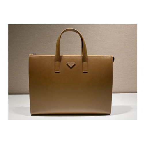 Prada 2VG039 Saffiano leather tote Bag in Cinnamon Leather