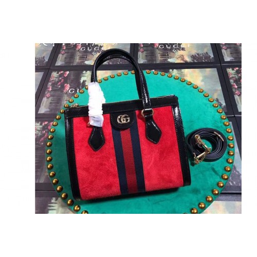 Gucci Ophidia small tote bags Red Suede