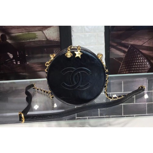 Chanel Caviar Leather Round Bag A81105 Black
