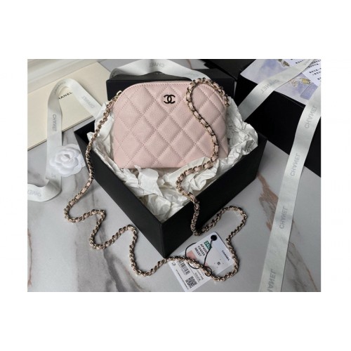 Chanel AP4000 Classic clutch with chain in Light Pink Leather