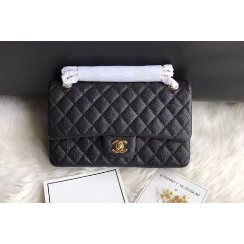 Chanel Flap Shoulder Bag Original leather A1112 Black Gold Chain
