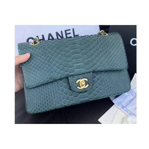 Chanel Original Python Leather Shoulder Bags CF1112 Green