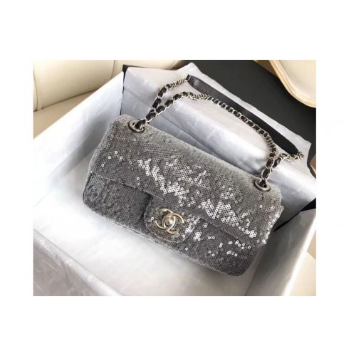 Chanel  Flap Original Lambskin Leather Shoulder Bags 1112 Grey