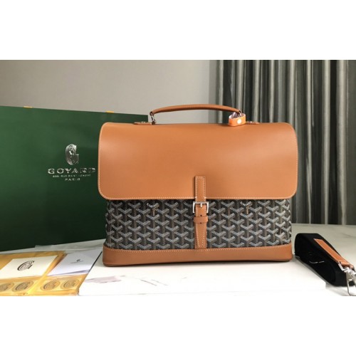Goyard Citadin PM messenger bag in Black/Tan Goyardine Canvas Goyard Citadin PM messenger bag in Black/Tan Goyardine Canvas