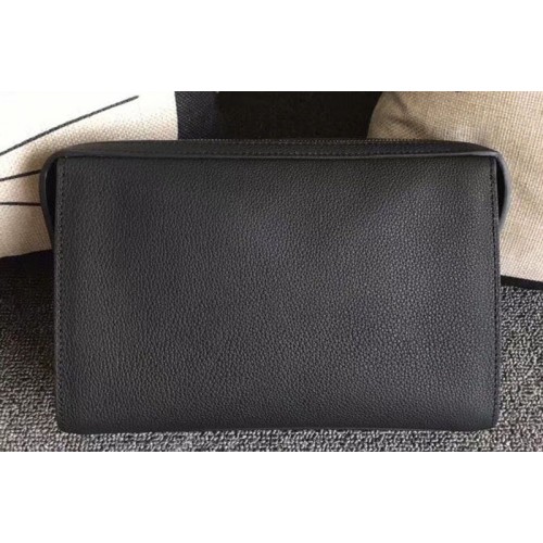 Mens Hermes 24cm Clutch Original Swift Leather Bags Black