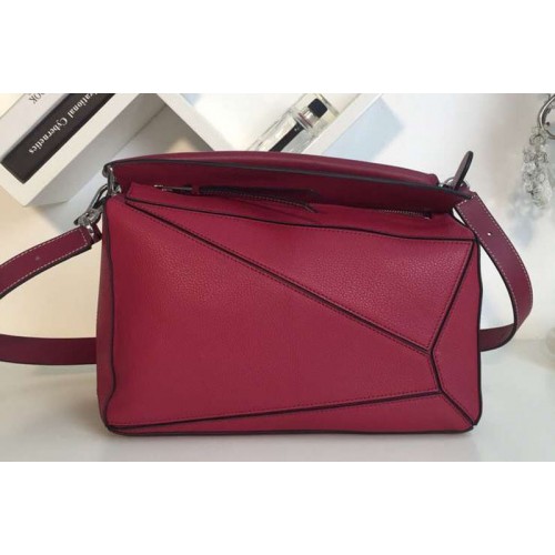 Loewe Puzzle Bags Original Calf Leather Fuchsia