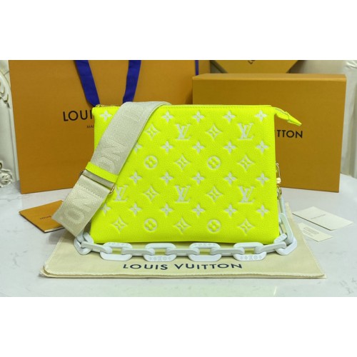 Louis Vuitton M20843 Coussin PM handbag in Yellow Monogram-embossed puffy calfskin