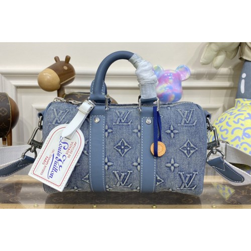Louis Vuitton M22762 Keepall Bandoulière 25 bag in Monogram Washed Denim canvas
