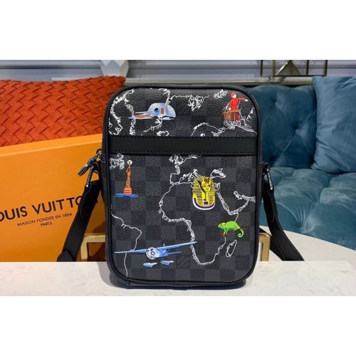 Louis Vuitton M43677 Danube PM Bags Damier Graphite canvas Louis Vuitton M43677 Danube PM Bags Damier Graphite canvas