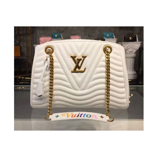Louis Vuitton M51978 New Wave Chain Tote Bags in White Smooth calf leather Louis Vuitton M51978 New Wave Chain Tote Bags in White Smooth calf leather