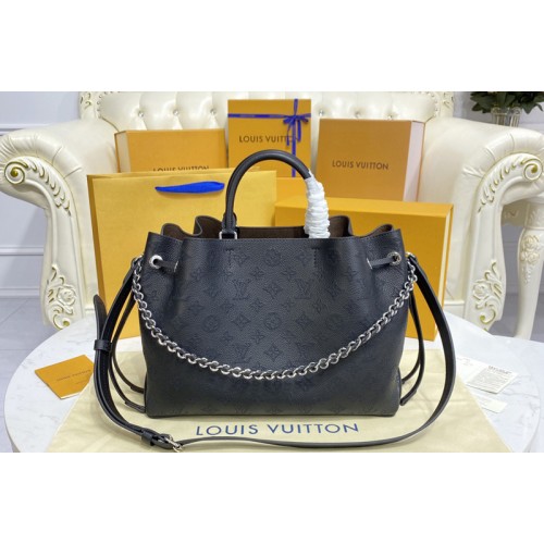 Louis Vuitton M59200 Bella Tote Bag in Black Mahina calf leather