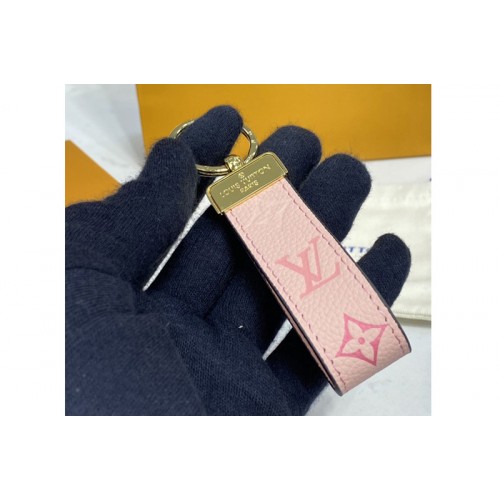 Louis Vuitton M00286 Maxi Dragonne key holder in Pink Empreinte leather