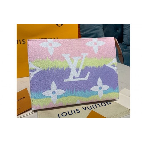 Louis Vuitton M69137 Escale Poche Toilette 26 Pouch in Pastel Monogram Canvas