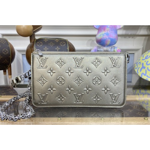 Louis Vuitton M81828 Lexington Pouch Bag in Light gold Moonogram calfskin