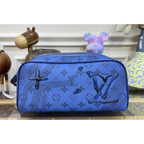 Louis Vuitton M82337 Dopp Kit toiletry bag in Blue Monogram Aquagarden coated canvas Louis Vuitton M82337 Dopp Kit toiletry bag in Blue Monogram Aquagarden coated canvas