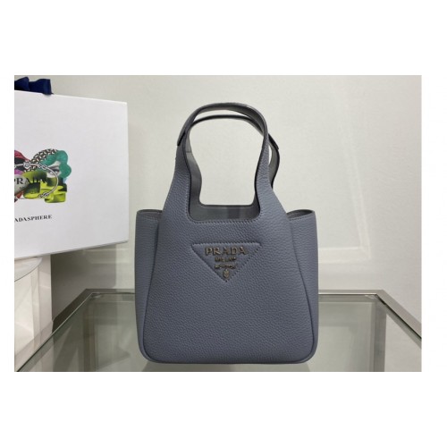 Prada 1BA349 Leather mini bag in Gray Togo Leather