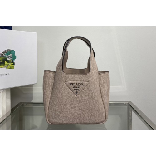 Prada 1BA349 Leather mini bag in Beige Togo Leather