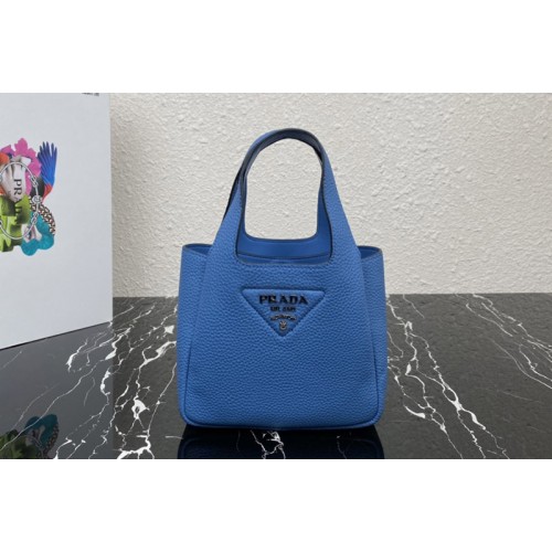 Prada 1BA349 Leather mini bag in Blue Togo Leather