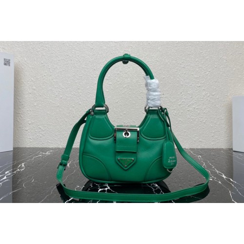 Prada 1BA381 Prada Moon padded nappa-leather bag in Green Leather