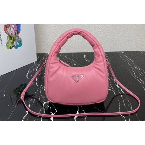 Prada 1BA384 Prada Soft padded nappa leather mini-bag in Pink Leather