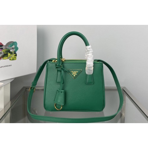 Prada 1BA906 Prada Galleria Saffiano leather mini-bag in Green Leather