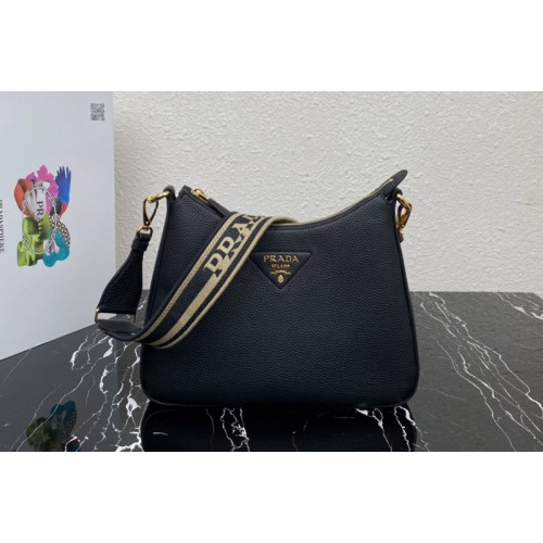 Prada 1BC178 Leather bag in Black Leather