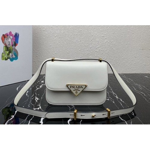 Prada 1BD320 Prada Leather shoulder bag in White Leather Prada 1BD320 Prada Leather shoulder bag in White Leather