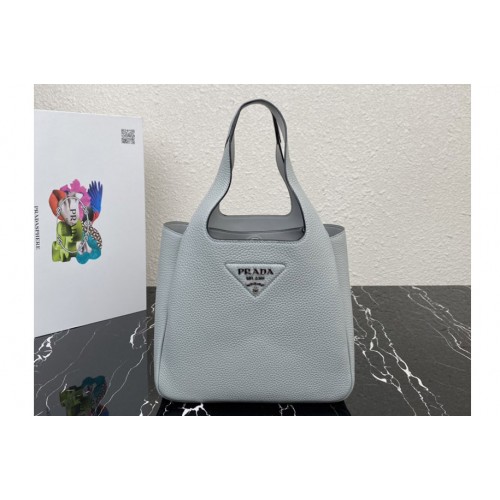Prada 1BG335 Medium leather tote Bag in Light Grey Leather Prada 1BG335 Medium leather tote Bag in Light Grey Leather