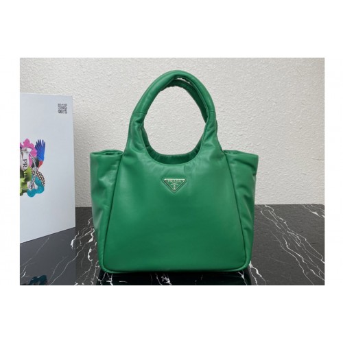 Prada 1BG413 Medium padded Prada Soft nappa leather bag in Green Leather Prada 1BG413 Medium padded Prada Soft nappa leather bag in Green Leather