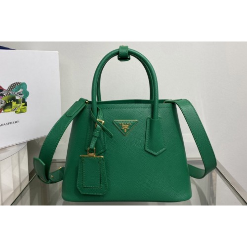 Prada 1BG443 Prada Double Saffiano leather mini bag in Green Leather Prada 1BG443 Prada Double Saffiano leather mini bag in Green Leather