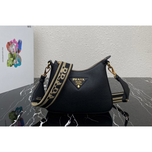Prada 1BH193 Leather shoulder bag in Black Leather Prada 1BH193 Leather shoulder bag in Black Leather