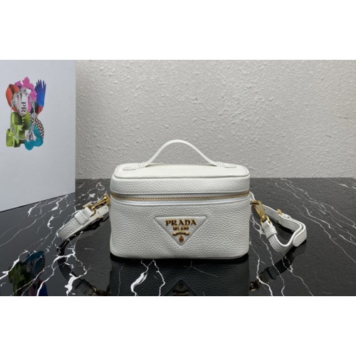 Prada 1BH202 Leather mini-bag in White Leather