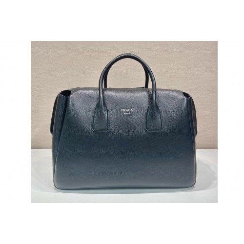 Prada 2VC035 Leather travel bag in Black Leather