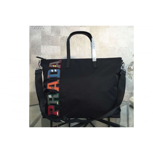 Prada 2VG024 Nylon Tote Bags Black