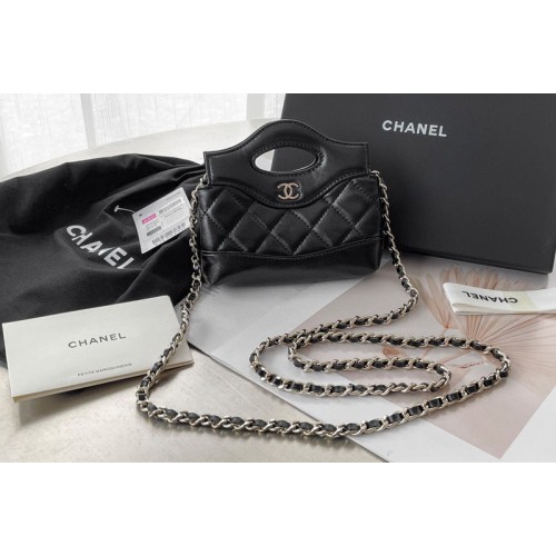 Chanel Mini Clutch With Chain in Black Lambskin Chanel Mini Clutch With Chain in Black Lambskin