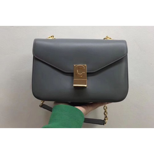 Celine Shiny Calfskin Medium C Bags Grey