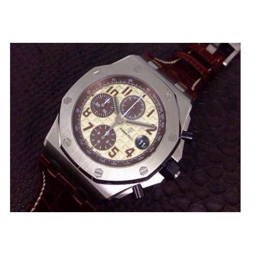 Audemars Piguet 2014 Royal Oak Chrono 26470 SS/LE White A-7750 Sec@12
