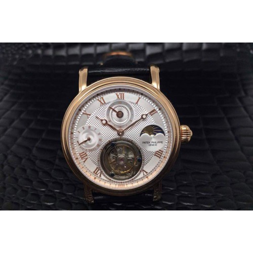 24K Gold Wrapped Patek Philippe Patek Philippe Classic Tourbillon Moonphase/PR RG/LE White